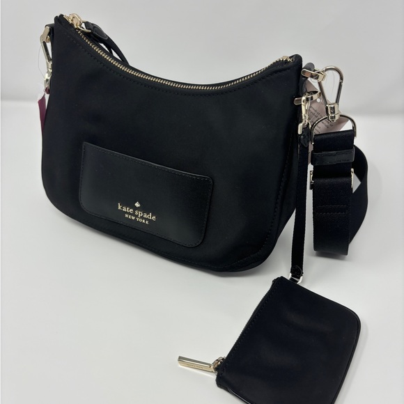 SOLD NEW Kate Spade NY Chelsea Nylon Crossbody w/ Detachable Coin Purse, Black - Picture 6 of 12